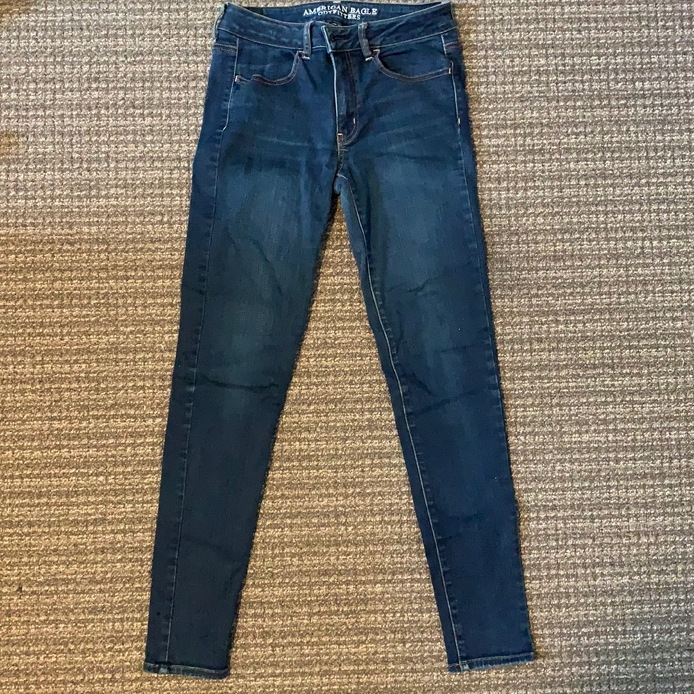 American Eagle super stretch 8L dark wash jeggings